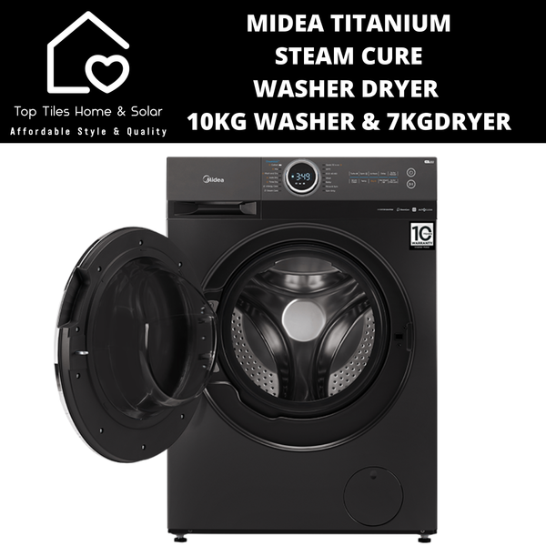 Midea Titanium Steam Cure Washer Dryer - 10/7kg Washer Dryer