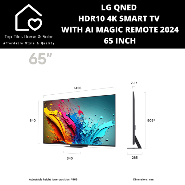 LG QNED HDR10 4K Smart TV with AI Magic Remote 2024 - 65 Inch