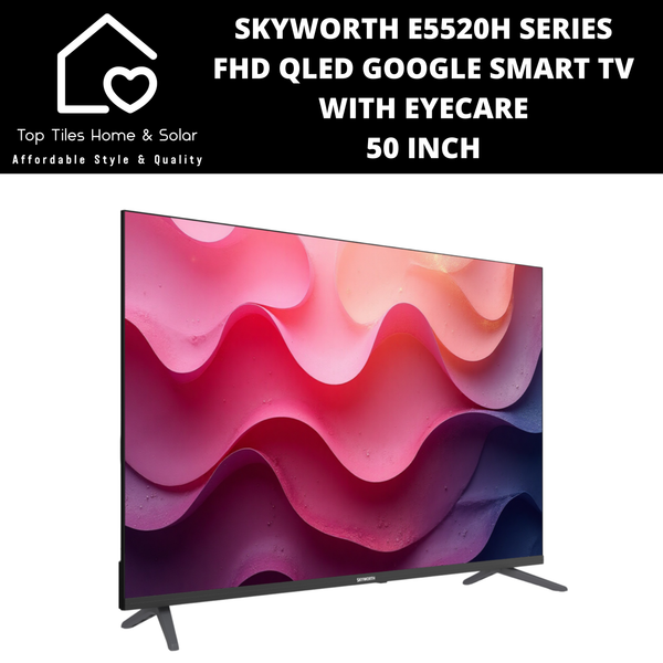Skyworth E5520H Series FHD QLED Google Smart TV with EyeCare - 50 Inch