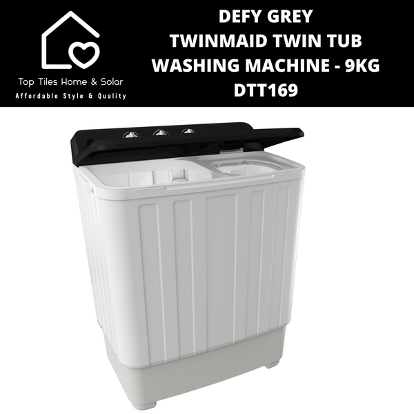 Defy Grey Twinmaid Twin Tub Washing Machine - 9kg DTT169
