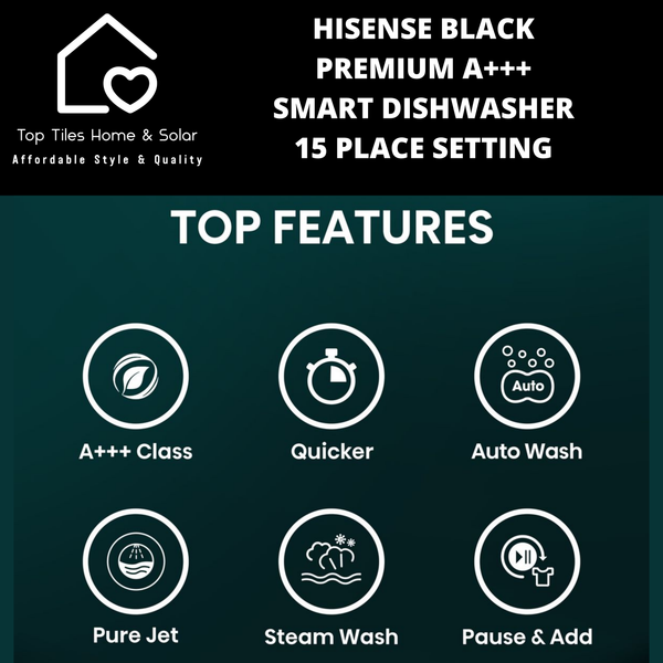 Hisense Premium Black A+++ AutoWash Smart Front Loader Washing Machine - 10kg