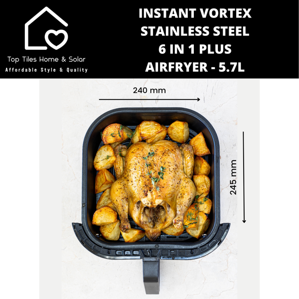 Instant Vortex Stainless Steel 6 in 1 Plus Airfryer - 5.7L