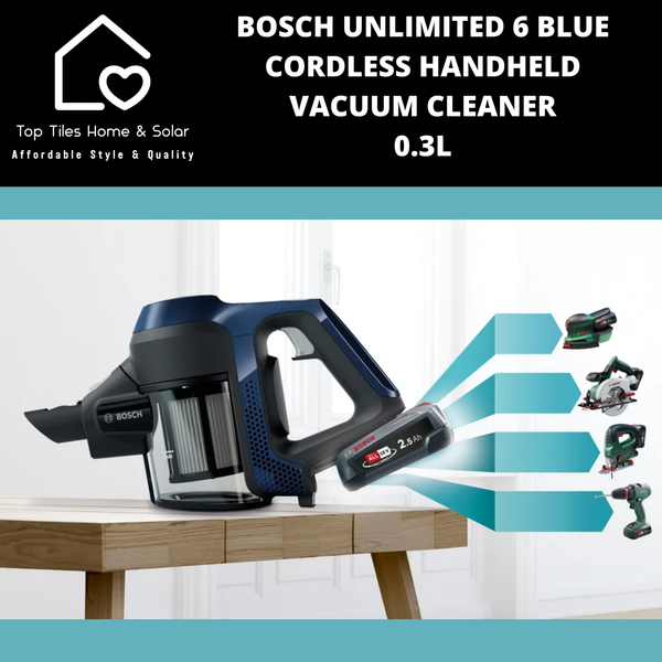 Bosch Unlimited 6 - Blue Cordless Handheld Vacuum Cleaner - 0.3L