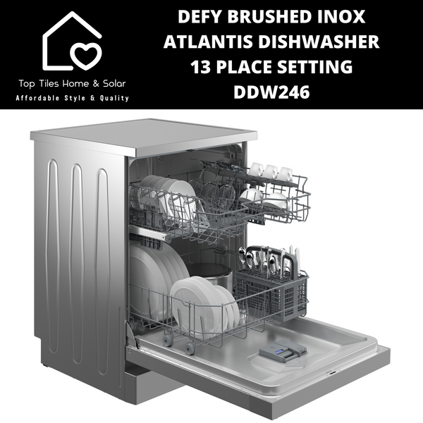 Defy Brushed Inox Atlantis Dishwasher - 13 Place Setting DDW246