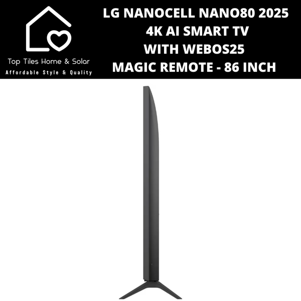 LG NanoCell NANO80 4K AI Smart TV with webOS25 Magic Remote 2025 - 86 Inch