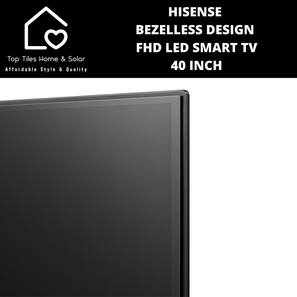 Hisense Bezelless Design FHD LED Smart TV - 40 Inch
