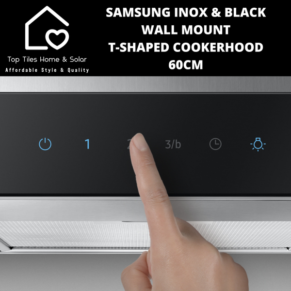 Samsung Inox & Black Wall Mount T Shaped Cookerhood - 60cm