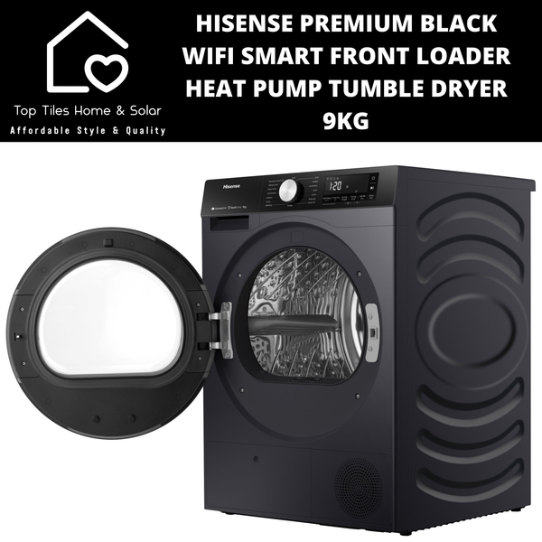Hisense Premium Black Wifi Smart Front Load Heat Pump Tumble Dryer - 9kg