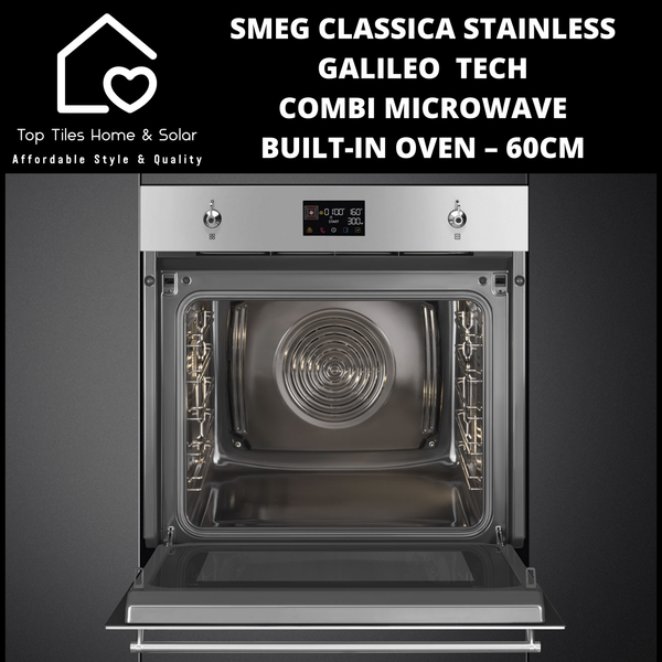 Smeg Classica Stainless Galileo Tech Combi Microwave Built-in Oven – 60cm
