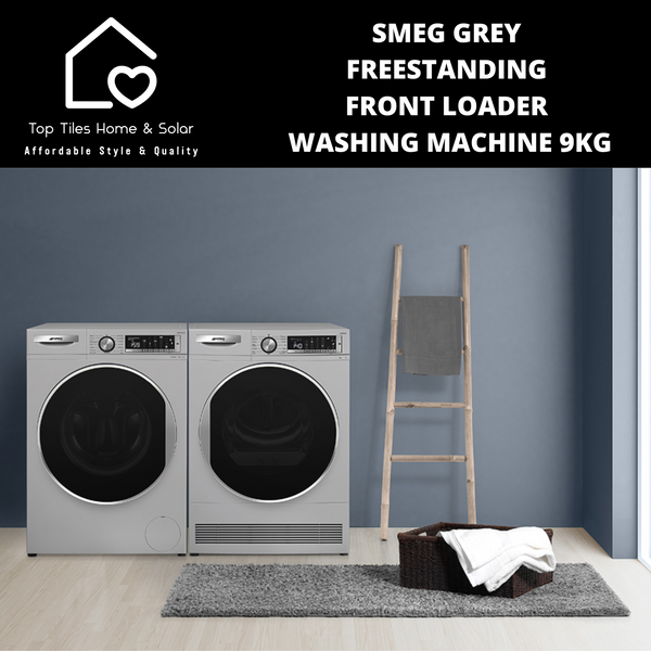 Smeg Grey Freestanding Front Loader Washing Machine - 9kg