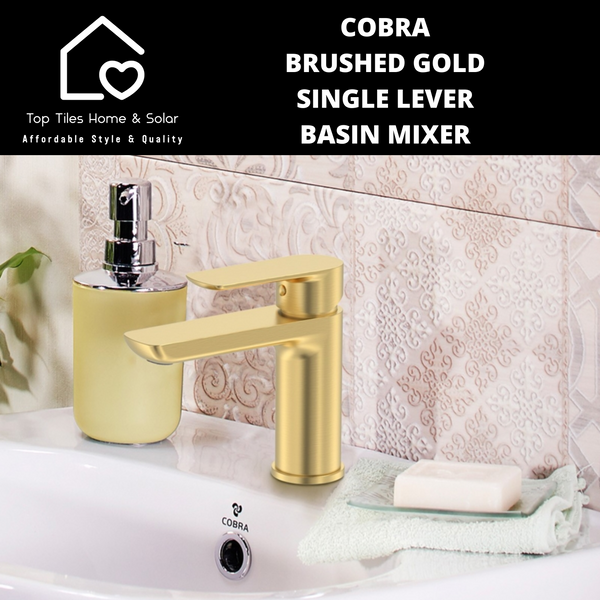 Cobra Brushed Gold Single Lever Basin Mixer