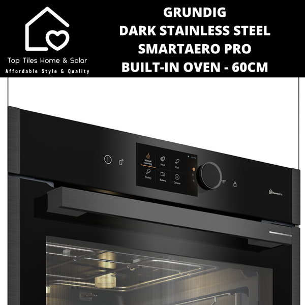 Grundig Dark Stainless Steel SmartAero Pro Built-in Oven - 60cm