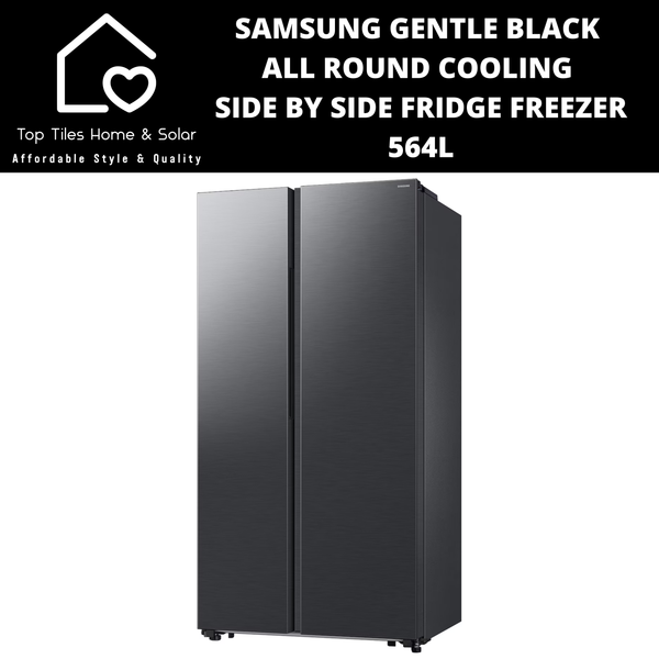 Samsung Gentle Black All Round Cooling Side by Side Fridge Freezer - 564L