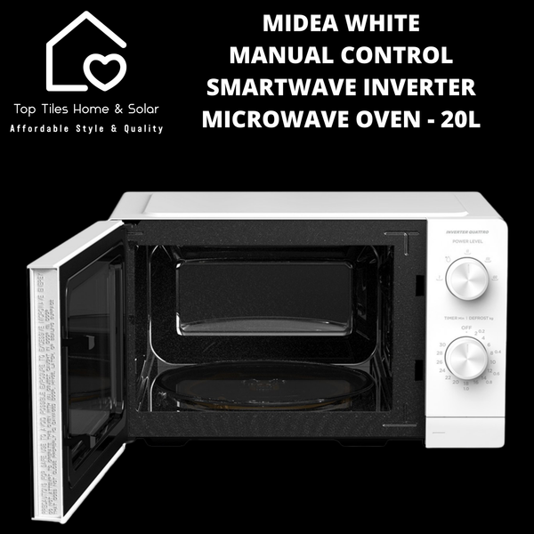 Midea White Manual Control SmartWave Inverter Microwave Oven - 20L