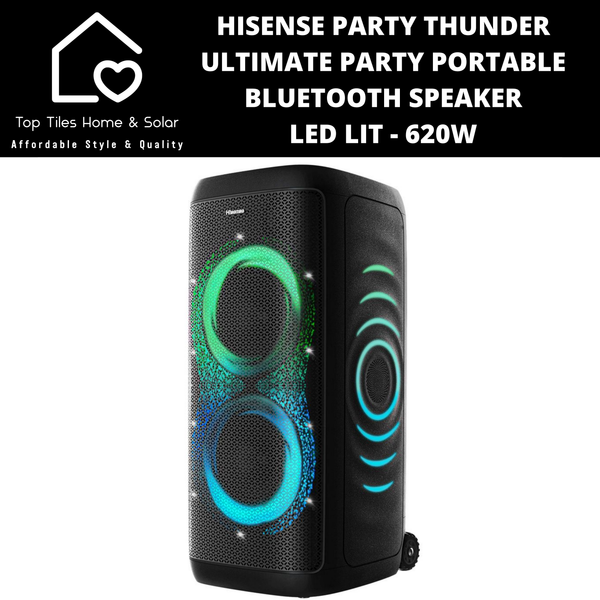 Hisense Party Thunder Ultimate Party Portable Bluetooth Speaker LED Lighting - 620W