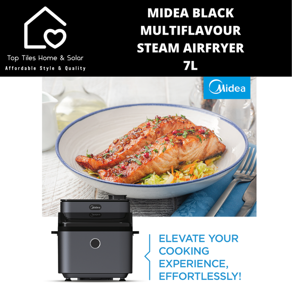 Midea Black Multiflavour Steam Airfryer - 7L