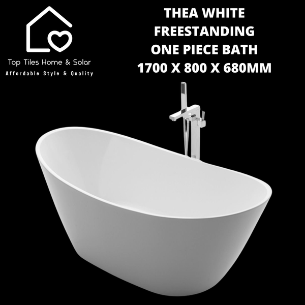 Thea White Freestanding One Piece Bath - 1700 x 800 x 680mm