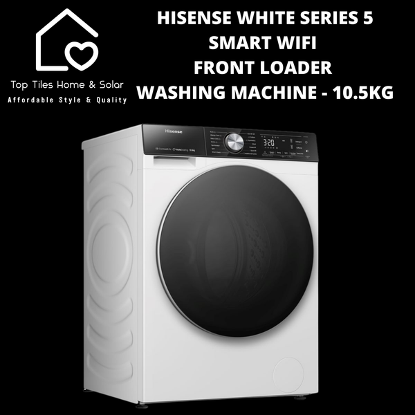 Hisense White Series 5 Smart Front Loader Washing Machine - 10.5kg