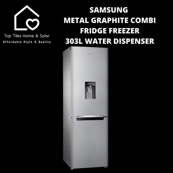 Samsung Metal Graphite Combi Fridge Freezer - 303L Water Dispenser