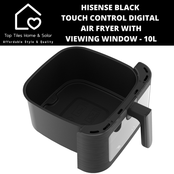 Hisense Black Touch Control Digital Air Fryer with Viewing Window - 10L