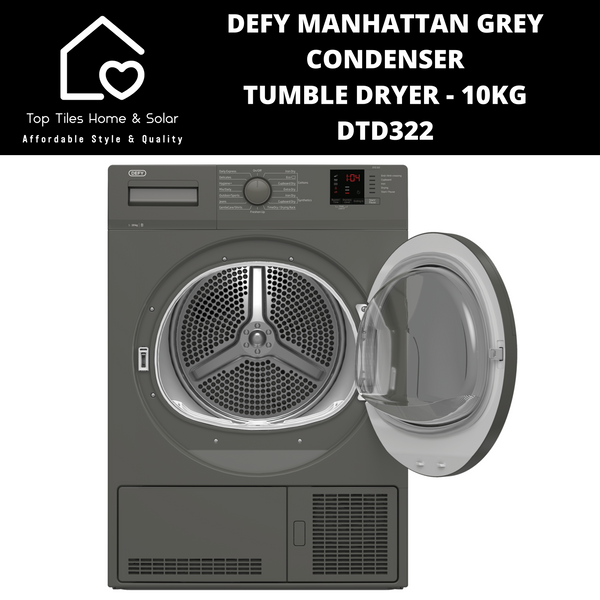 Defy Manhattan Grey Condenser Tumble Dryer - 10kg DTD322