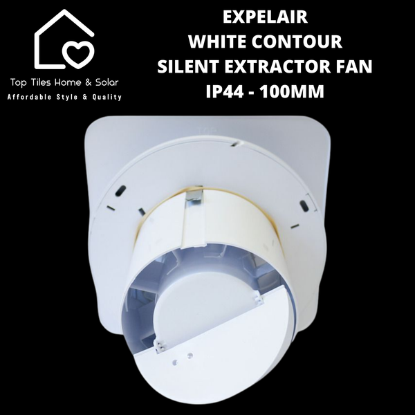 Expelair White Contour Silent Extractor Fan IP44 - 100mm