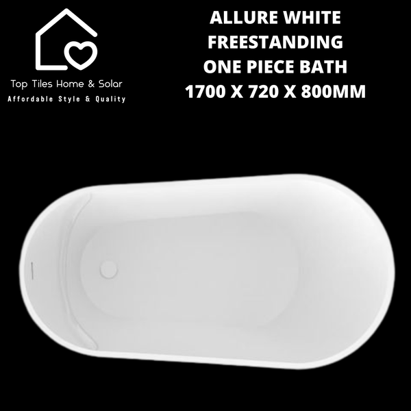 Allure White Freestanding One Piece Bath - 1700 x 720 x 800mm