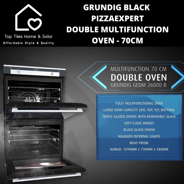 Grundig Black PizzaExpert Double Oven -70cm