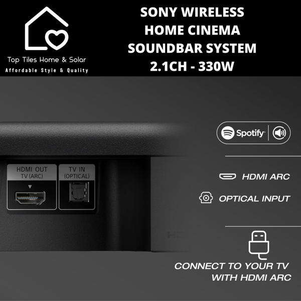 Sony Wireless Home Cinema Soundbar System 2.1CH - 330W