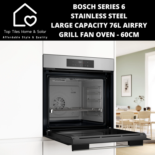 Bosch Series 6 Stainless Steel - Large Airfry Grill Oven with Fan 76L - 60cm