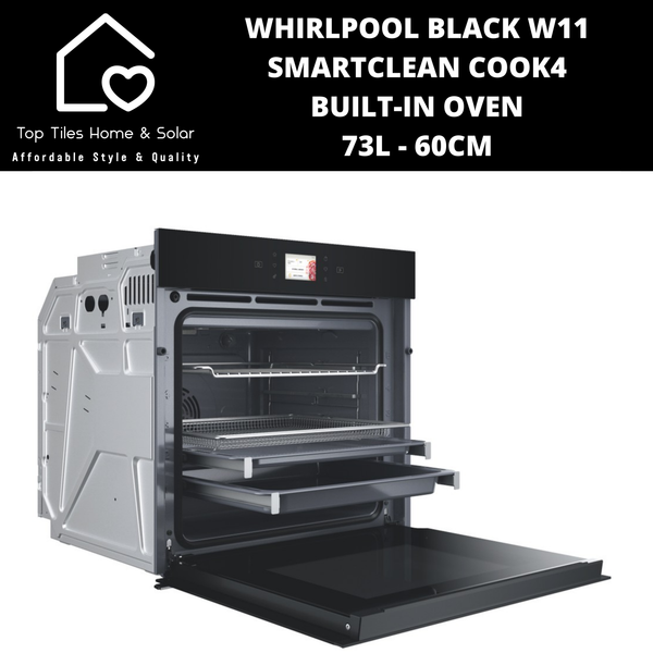 Whirlpool Black W11 SmartClean Cook4 Built-In Oven 73L - 60cm