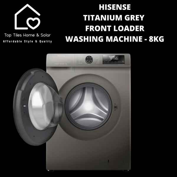 Hisense Titanium Grey Front Loader Washing Machine - 8kg