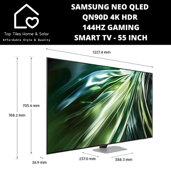 Samsung Neo QLED QN90D 4k HDR 144Hz Gaming Smart TV - 55 Inch