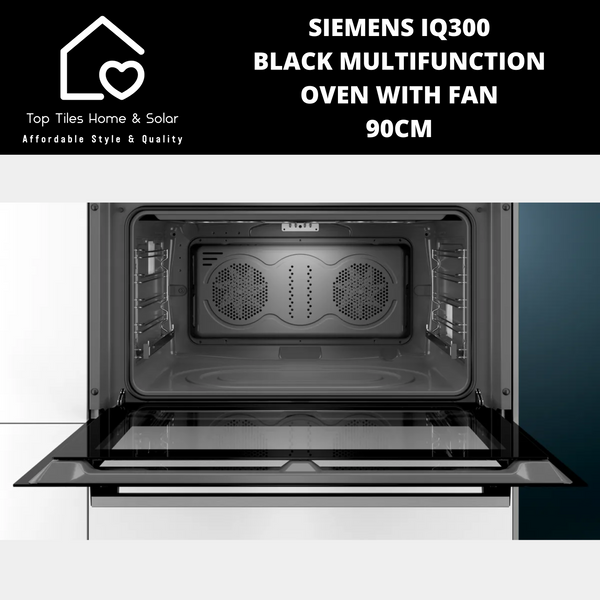 Siemens iQ300 - Black Multifunction Oven with Fan - 90cm
