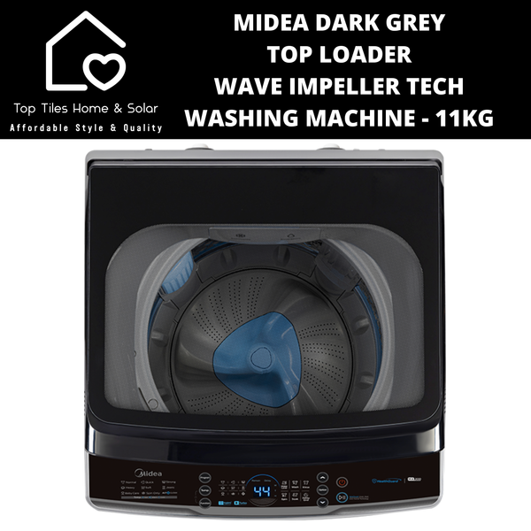 Midea Dark Grey Top Loader Wave Impeller Tech Washing Machine - 11kg