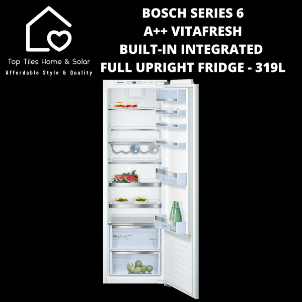 Bosch Series 6 - A++ VitaFresh Built-in Integrated Full Upright Fridge - 319L