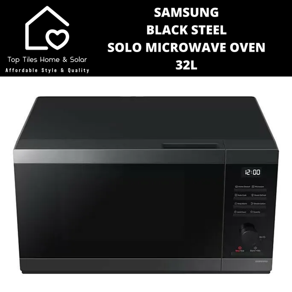 Samsung Black Steel Solo Microwave Oven - 32L
