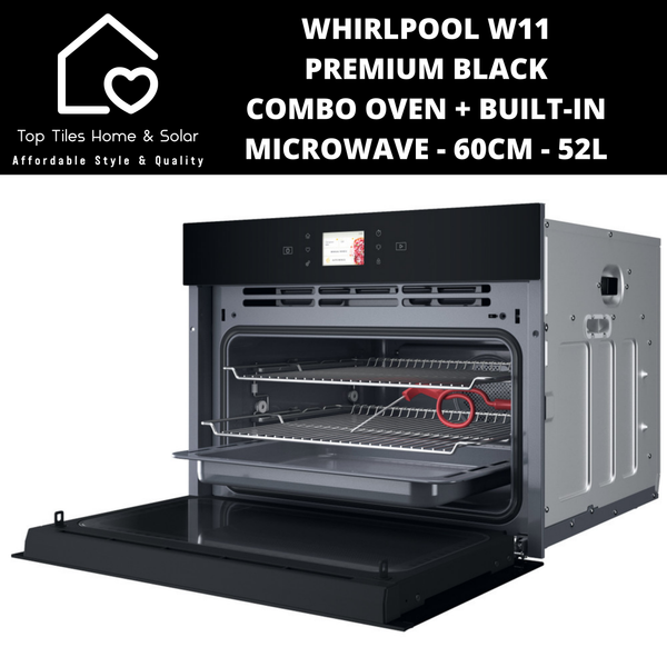 Whirlpool W11 - Premium Black Combo Oven + Built-in Microwave - 60cm - 52L