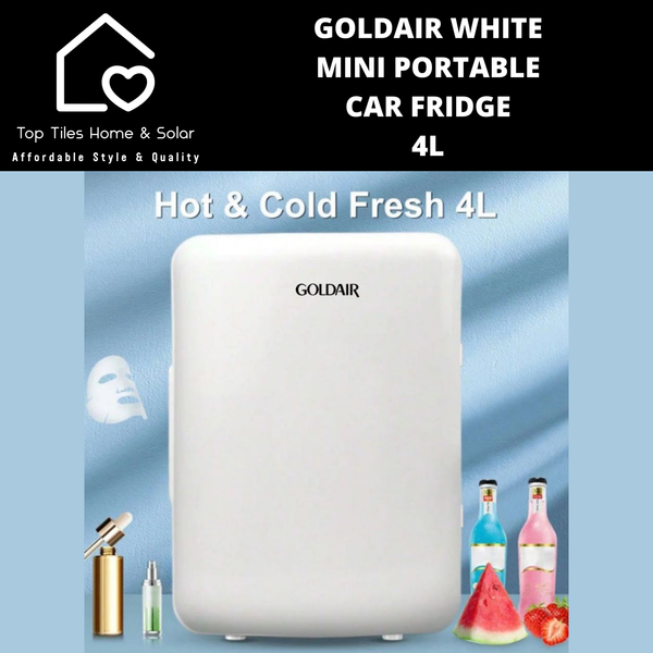 Goldair White Mini Portable Car Fridge - 4L