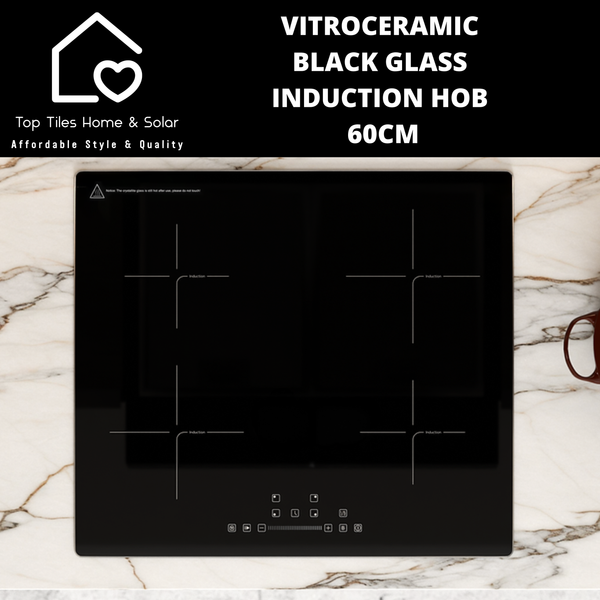 Vitroceramic Black Glass Built In Induction Hob - 60cm