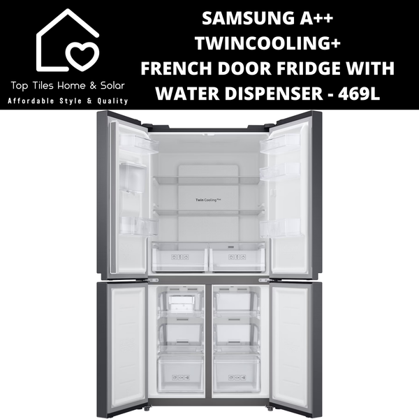 Samsung A++ TwinCooling+ French Door Fridge with Water Dispenser - 469L