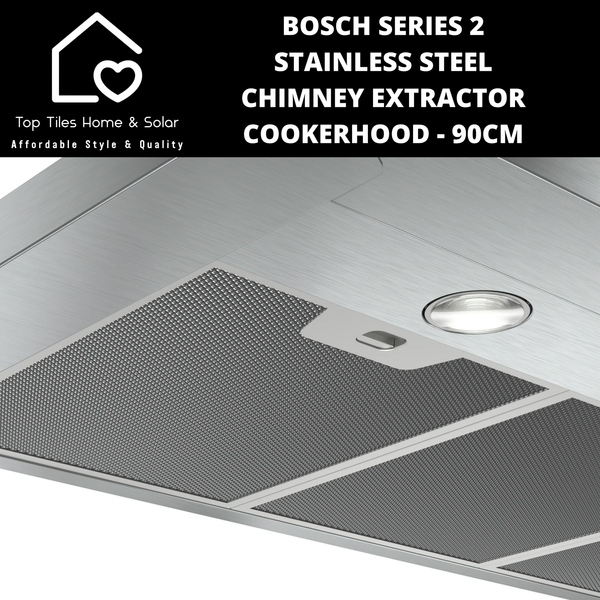 Bosch Series 2 - Stainless Steel Chimney Extractor Cookerhood - 90cm