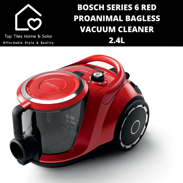 Bosch Series 6 - Red ProAnimal Bagless Vacuum Cleaner - 2.4L