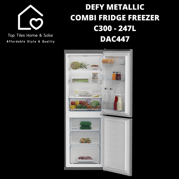 Defy Metallic Combi Fridge Freezer C300 - 247L DAC447