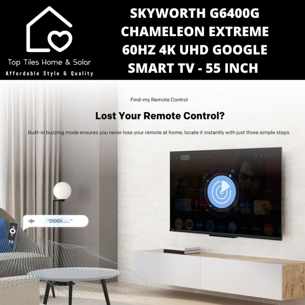 Skyworth G6400G Chameleon Extreme 60Hz 4K UHD LED Google Smart TV - 55 Inch