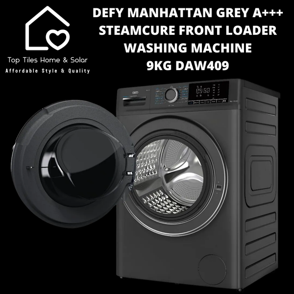 Defy Manhattan Grey A+++ SteamCure Front Loader Washing Machine - 9kg DAW409