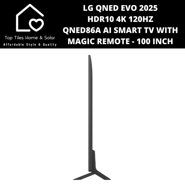 LG QNED EVO 2025 HDR10 4K 120Hz QNED86A AI Smart TV with Magic Remote - 100 Inch