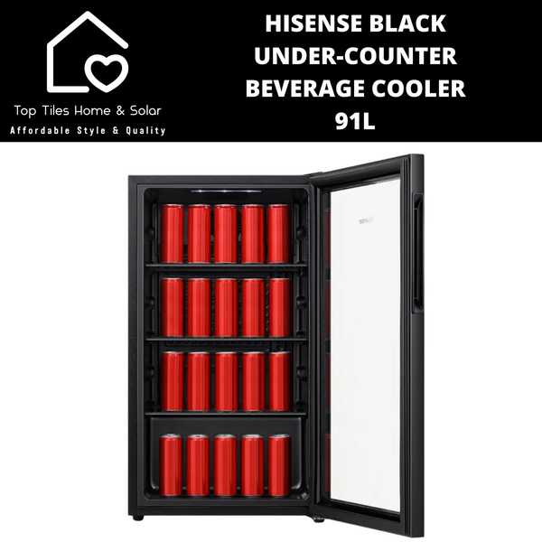 Hisense Black Under-Counter Beverage Cooler - 91L