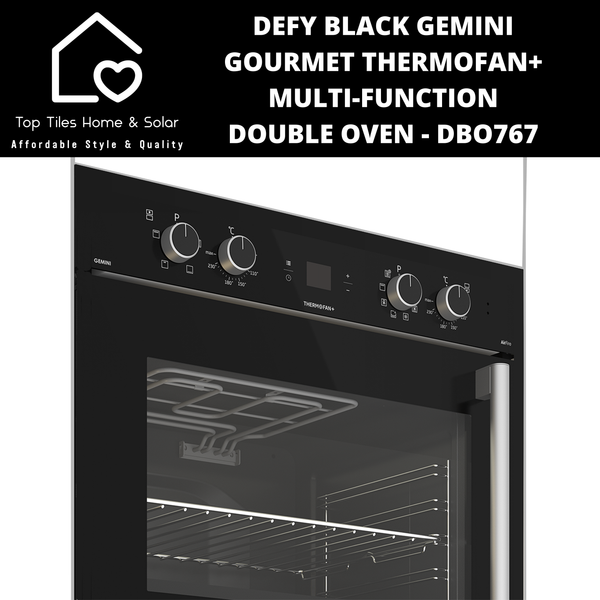Defy Black Gemini Gourmet ThermoFan+ Multi-Function Double Oven - DBO767