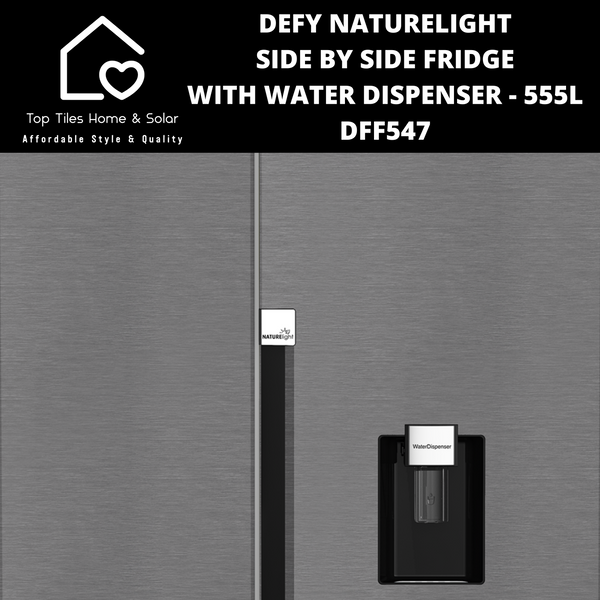 Defy NatureLight Side By Side Fridge with Water Dispenser - 555L DFF547